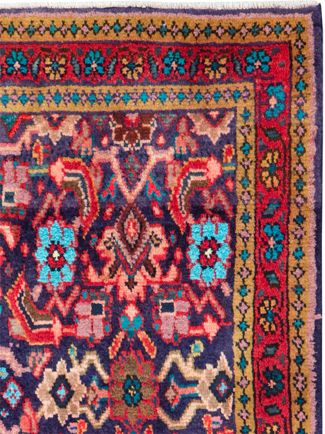 Vintage Persian Hamadan Rug, No.26135 - Staging
