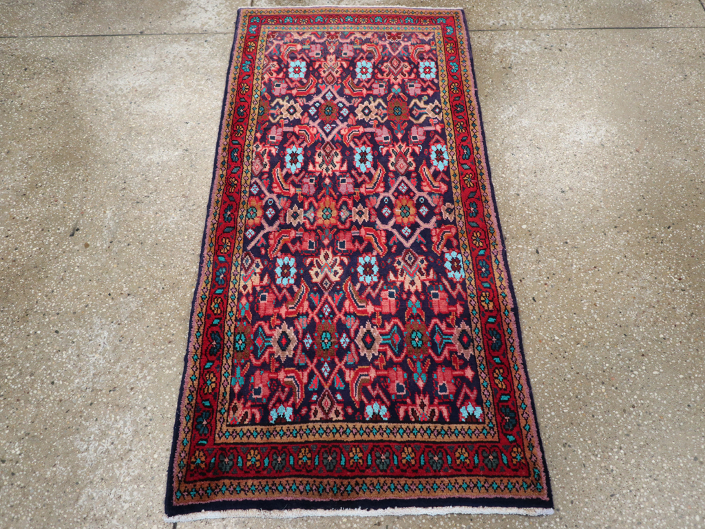 Vintage Persian Hamadan Rug, No.26135 - Staging