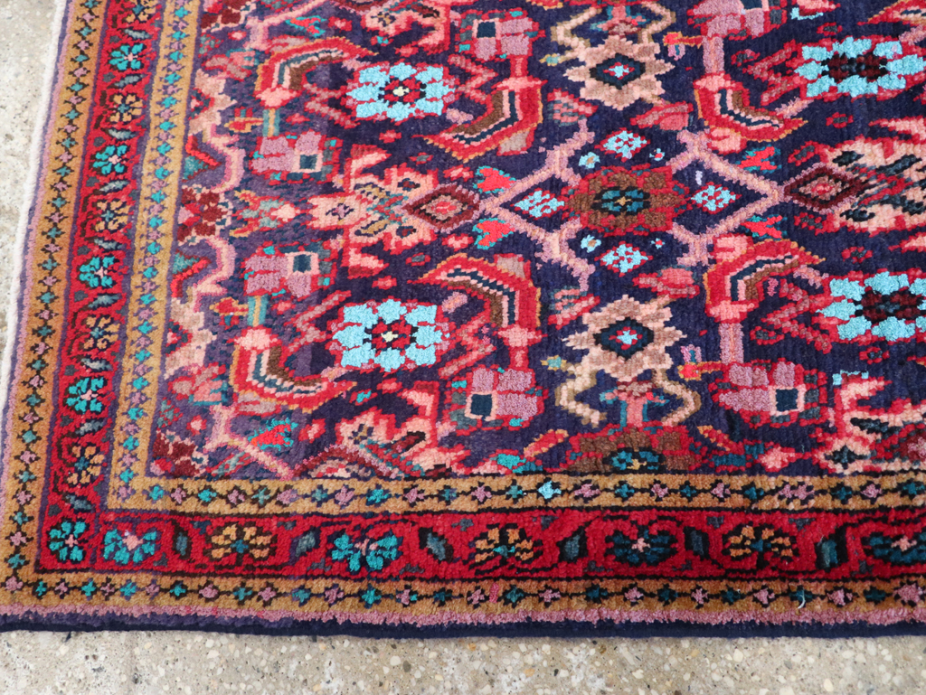 Vintage Persian Hamadan Rug, No.26135 - Staging