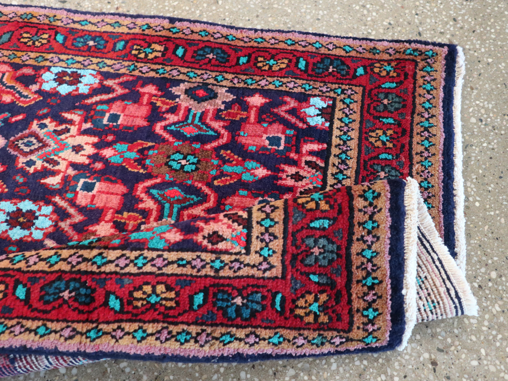 Vintage Persian Hamadan Rug, No.26135 - Staging