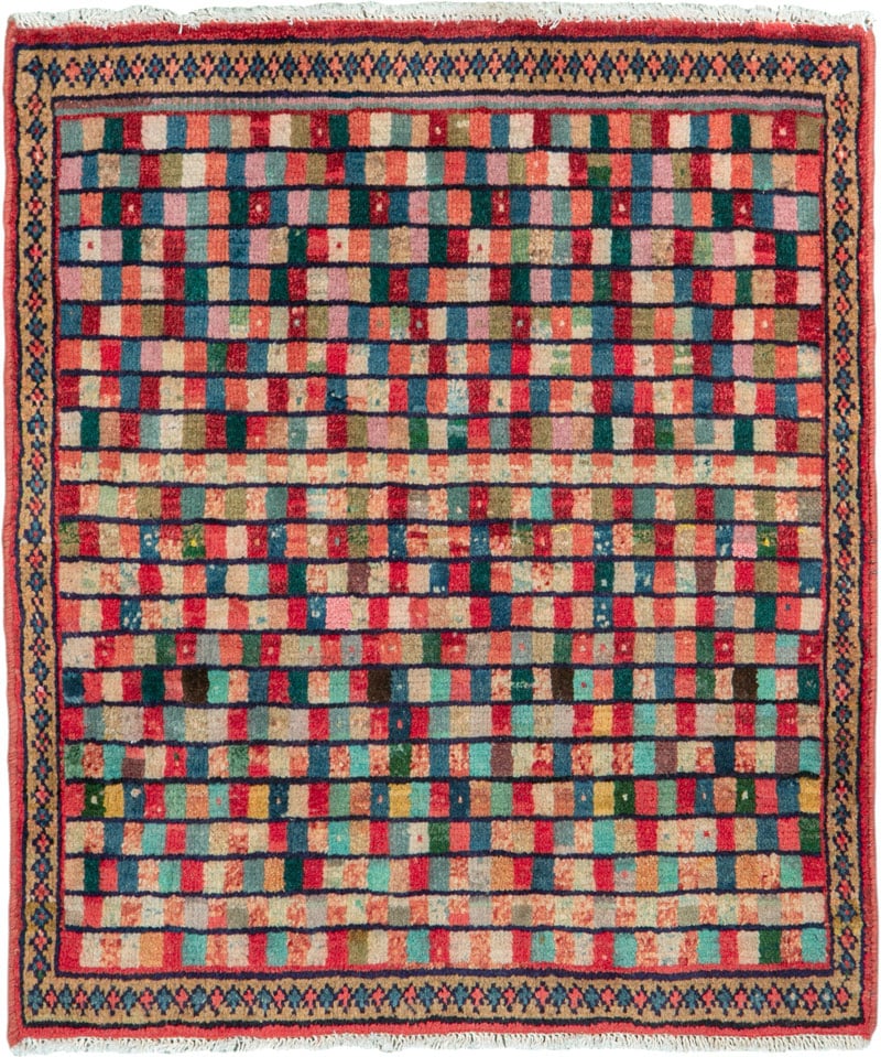 Vintage Persian Mahal Rug, No.26136 - Staging