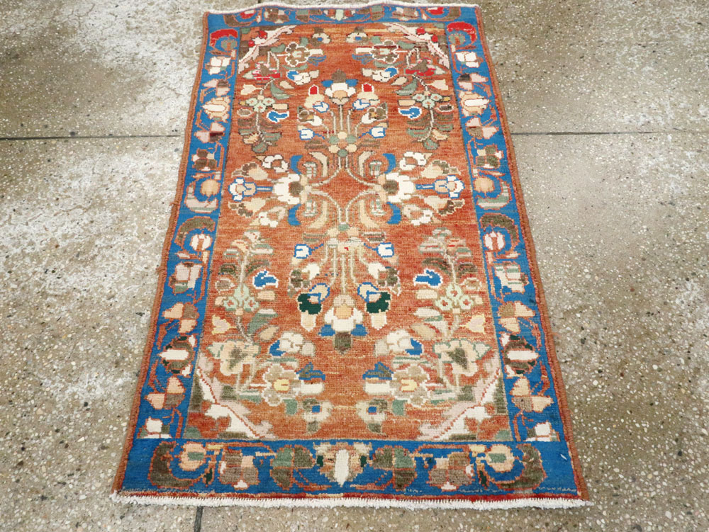 Vintage Persian Hamadan Rug (Pair: 1 of 2), No.26138 - Staging