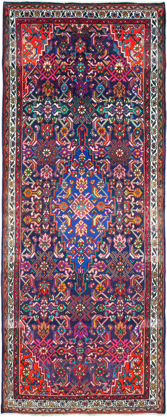 Vintage Persian Hamadan Rug, No.26144 - Staging