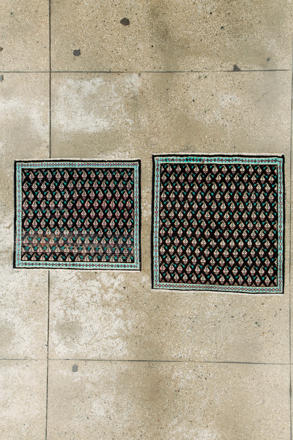 Vintage Persian Hamadan Rug (Pair: 1 of 2), No.26147 - Staging