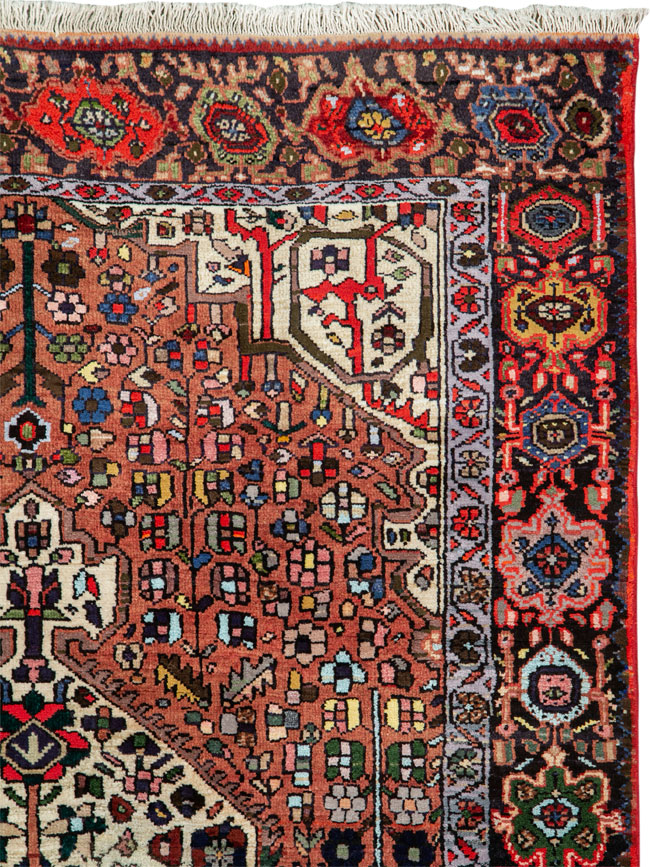 Vintage Persian Hamadan Rug, No.26149 - Staging