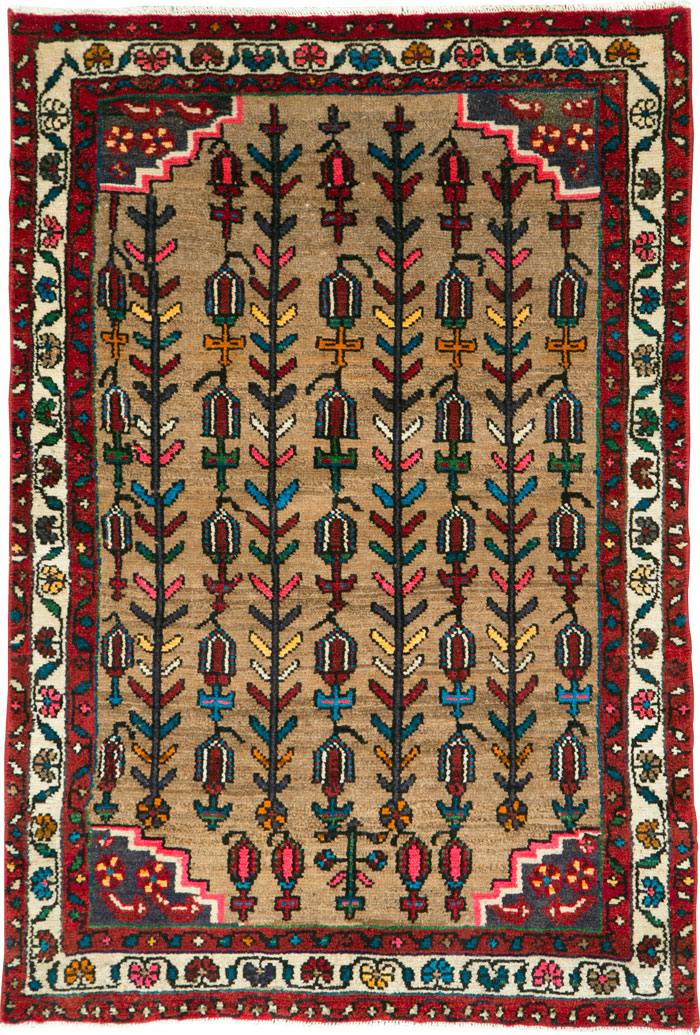 Vintage Persian Hamadan Rug, No.26150 - Staging