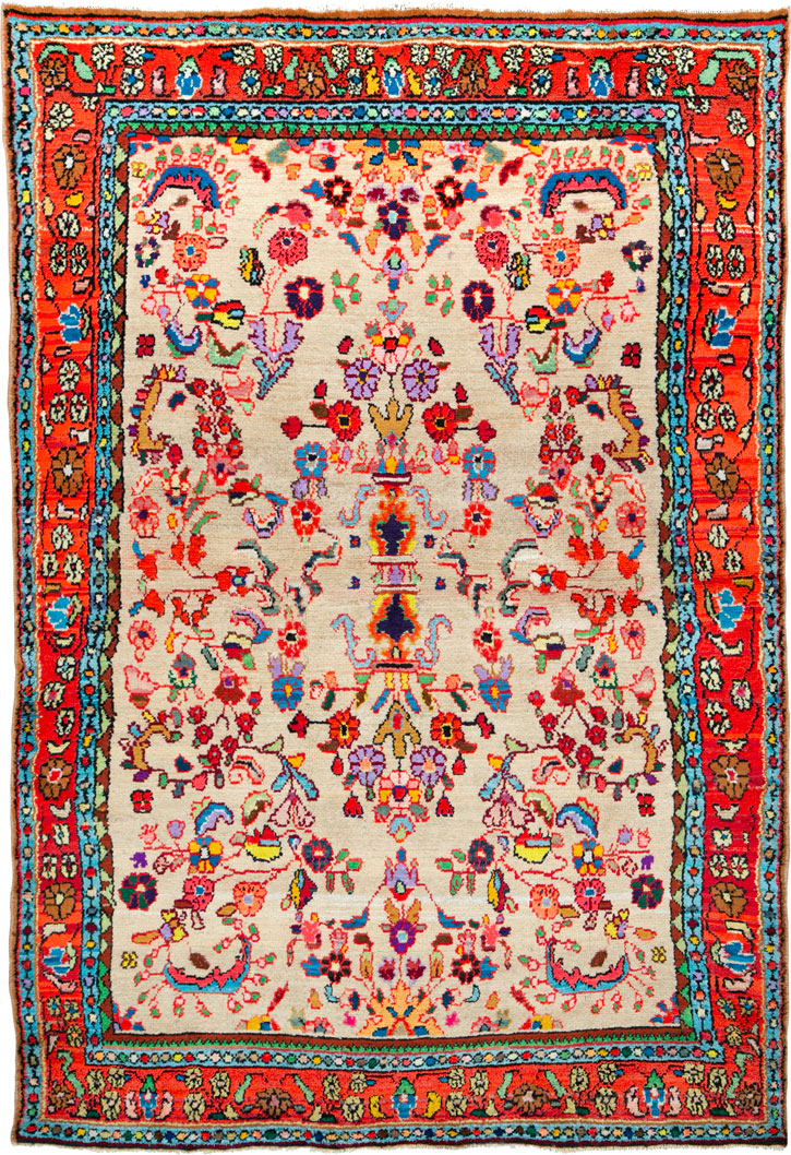 Vintage Persian Hamadan Rug, No.26151 - Staging