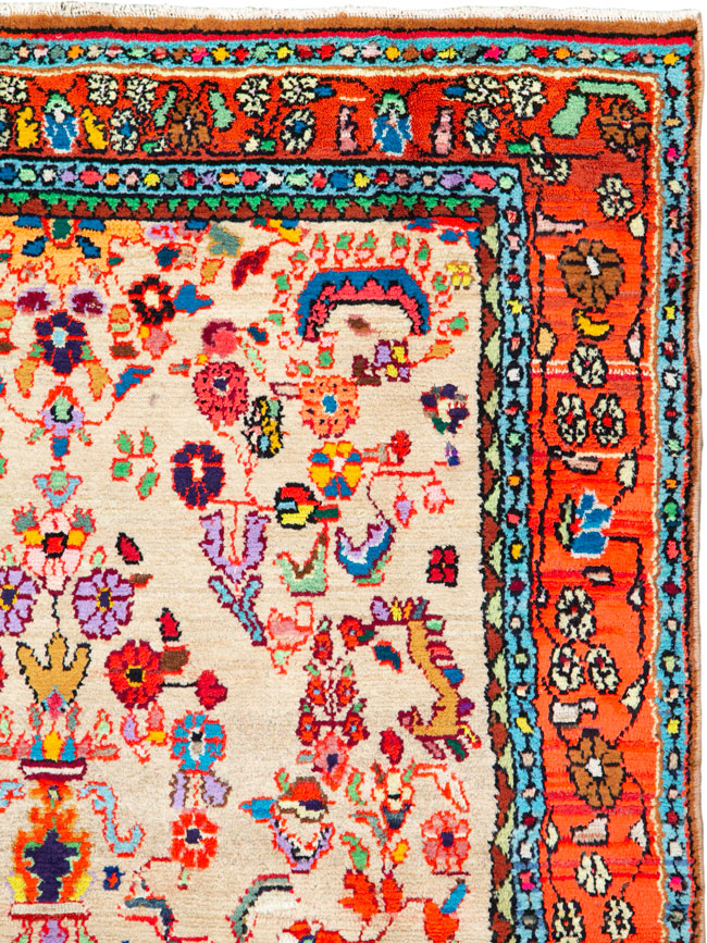 Vintage Persian Hamadan Rug, No.26151 - Staging