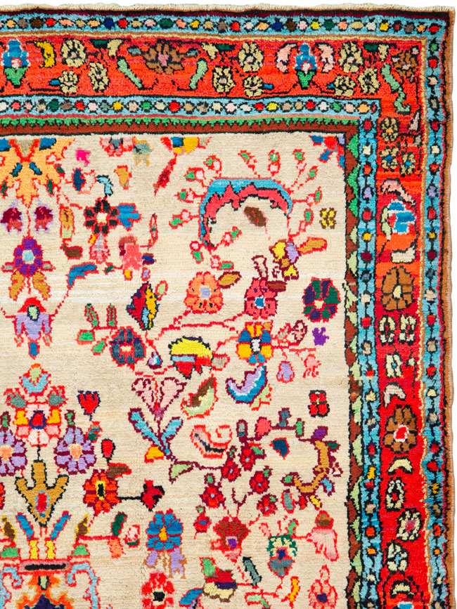 Vintage Persian Hamadan Rug, No.26151 - Staging