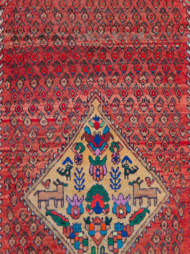 Vintage Persian Malayer Rug, No.26158 - Staging