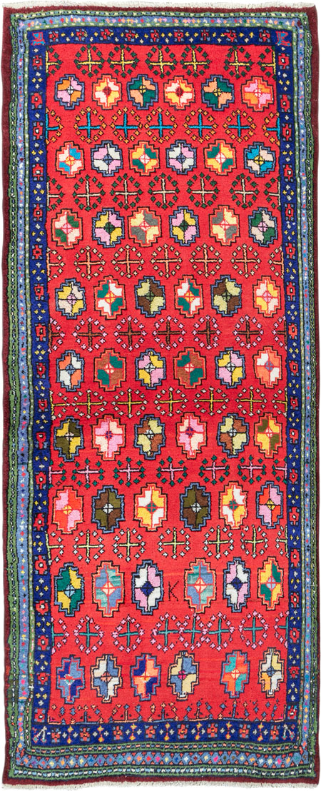 Vintage Persian Hamadan Rug, No.26162 - Staging
