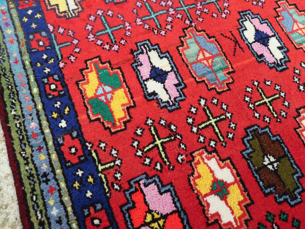 Vintage Persian Hamadan Rug, No.26162 - Staging