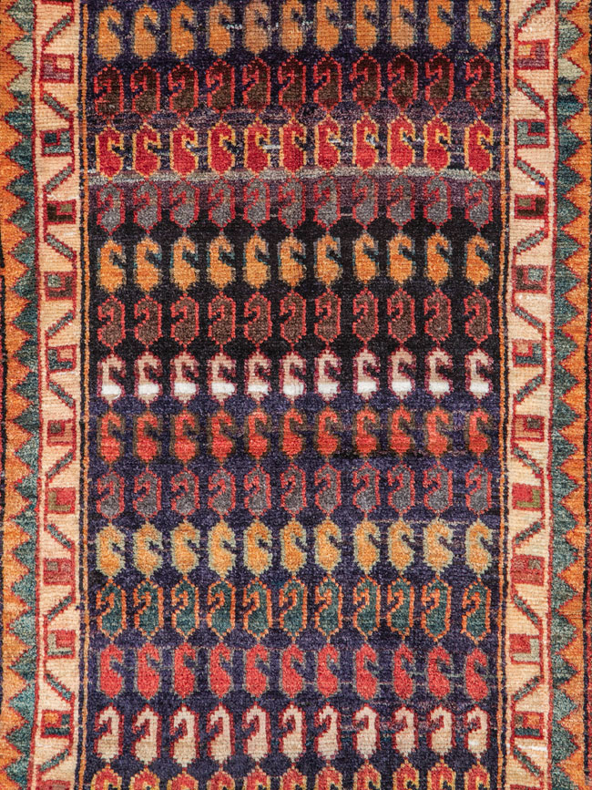 Vintage Persian Hamadan Rug, No.26172 - Staging
