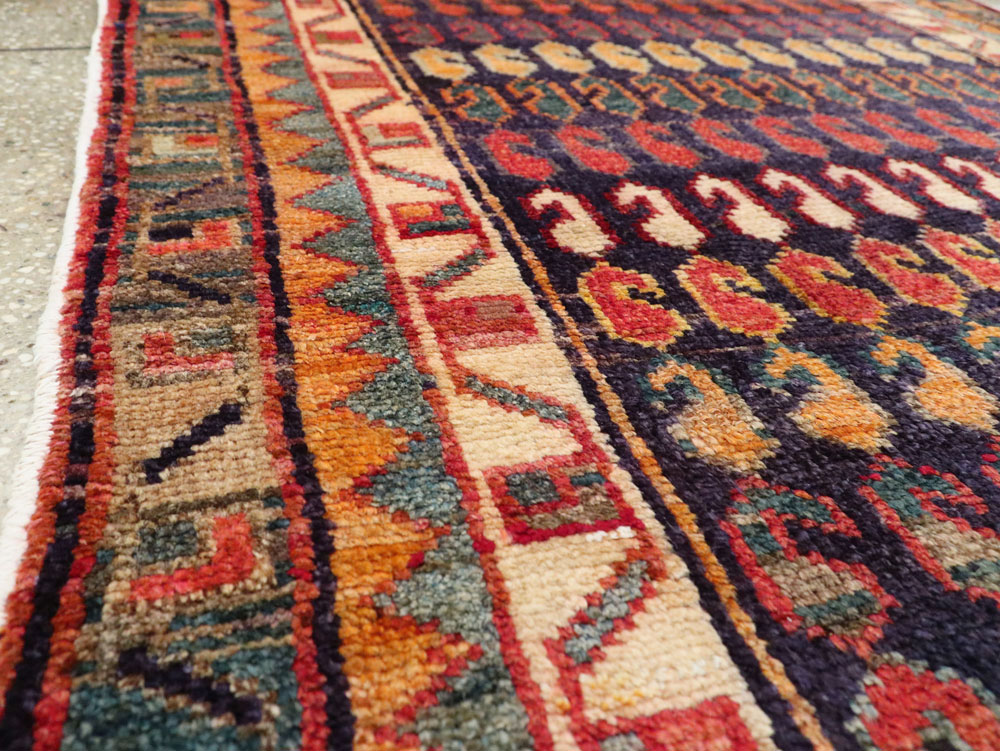 Vintage Persian Hamadan Rug, No.26172 - Staging
