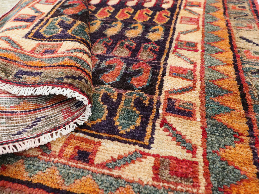 Vintage Persian Hamadan Rug, No.26172 - Staging