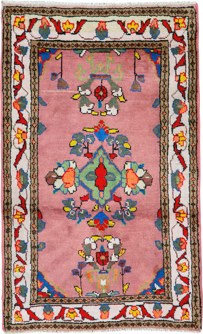 Vintage Persian Hamadan Rug, No.26173 - Staging