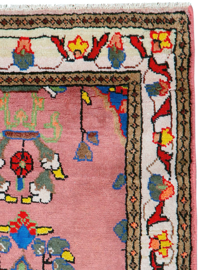 Vintage Persian Hamadan Rug, No.26173 - Staging