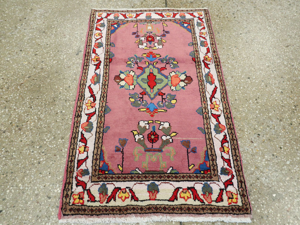 Vintage Persian Hamadan Rug, No.26173 - Staging