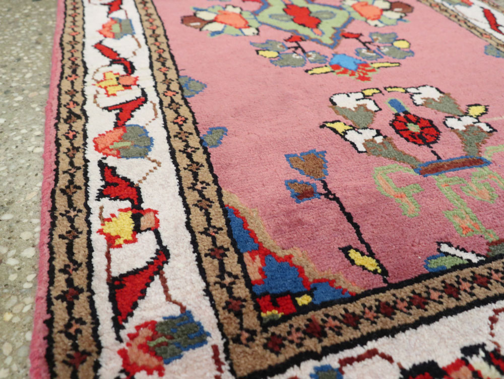 Vintage Persian Hamadan Rug, No.26173 - Staging
