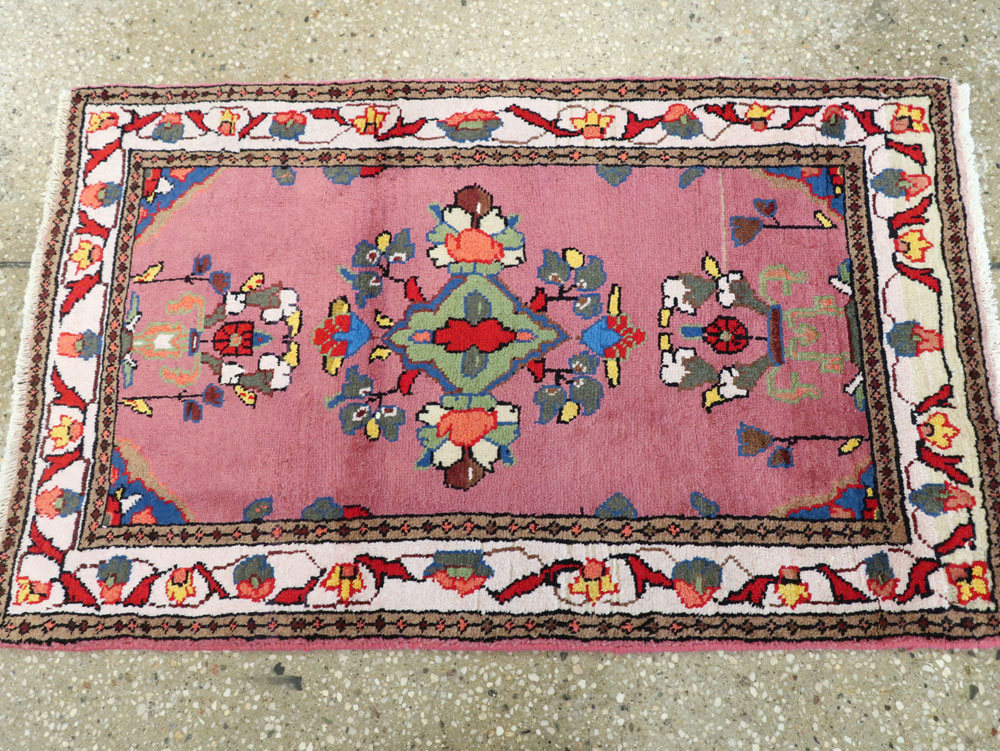 Vintage Persian Hamadan Rug, No.26173 - Staging