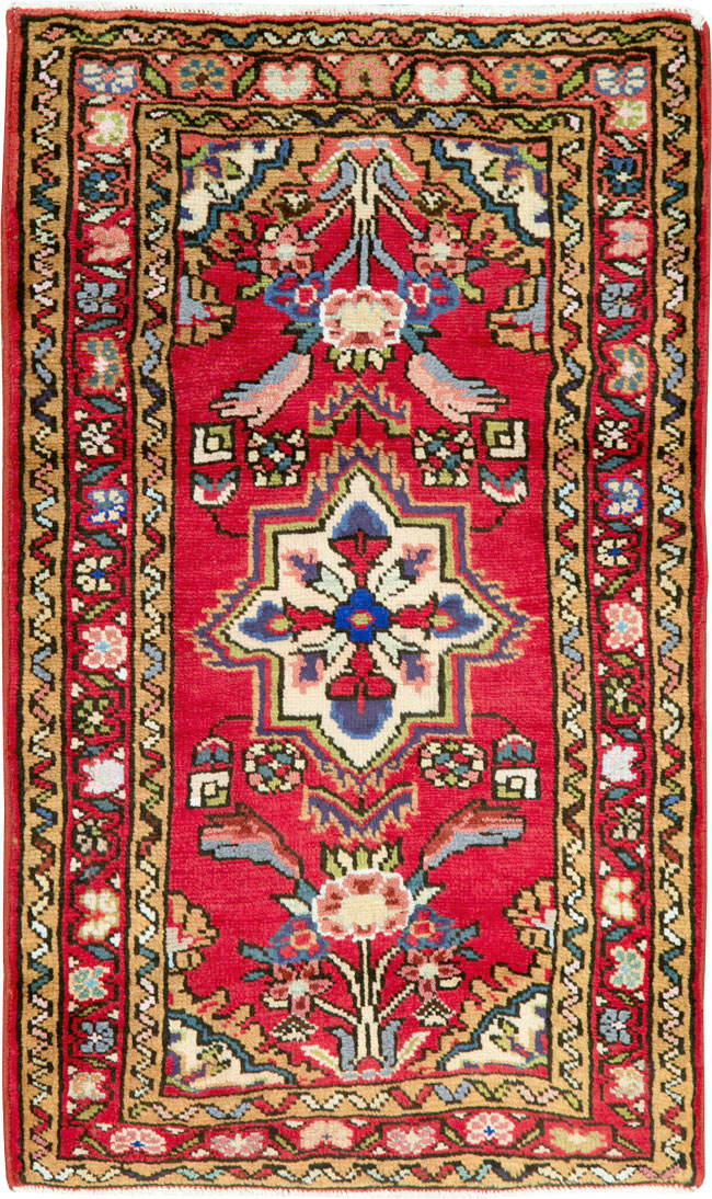 Vintage Persian Hamadan Rug, No.26175 - Staging