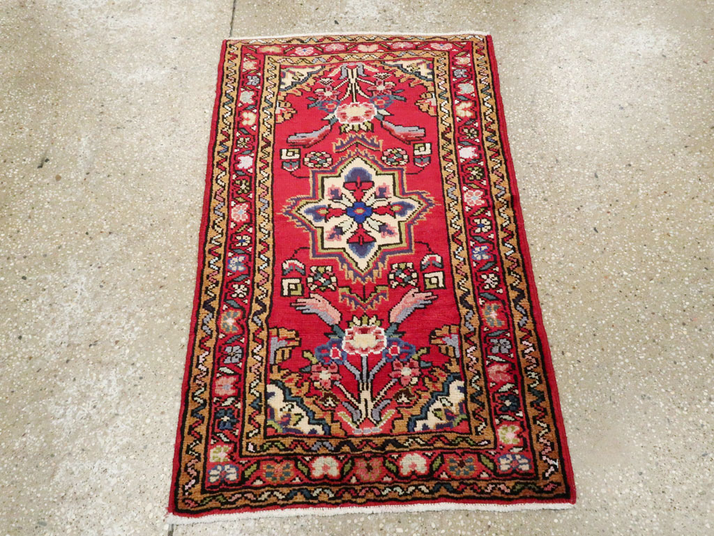 Vintage Persian Hamadan Rug, No.26175 - Staging