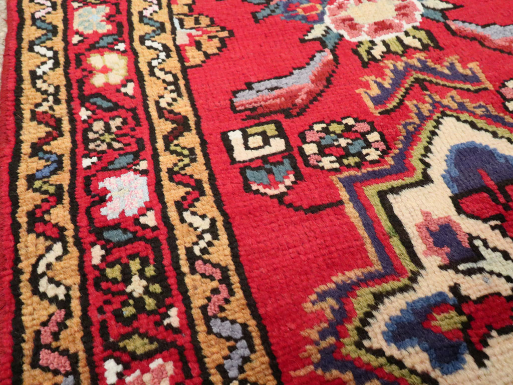 Vintage Persian Hamadan Rug, No.26175 - Staging