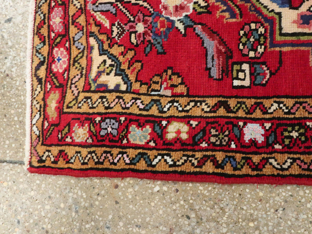 Vintage Persian Hamadan Rug, No.26175 - Staging