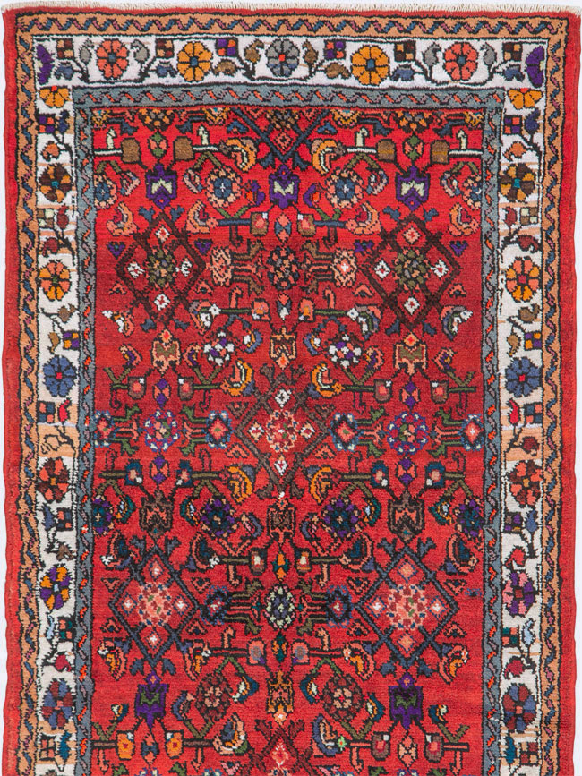 Vintage Persian Hamadan Rug, No.26177 - Staging