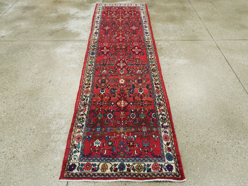 Vintage Persian Hamadan Rug, No.26177 - Staging