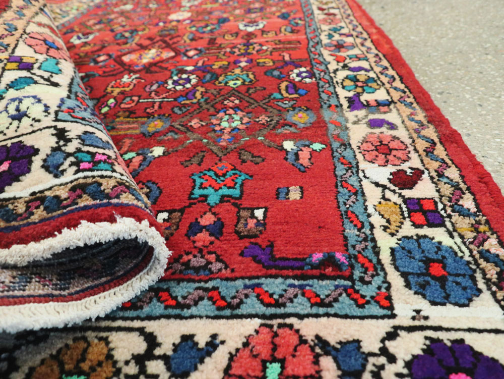 Vintage Persian Hamadan Rug, No.26177 - Staging
