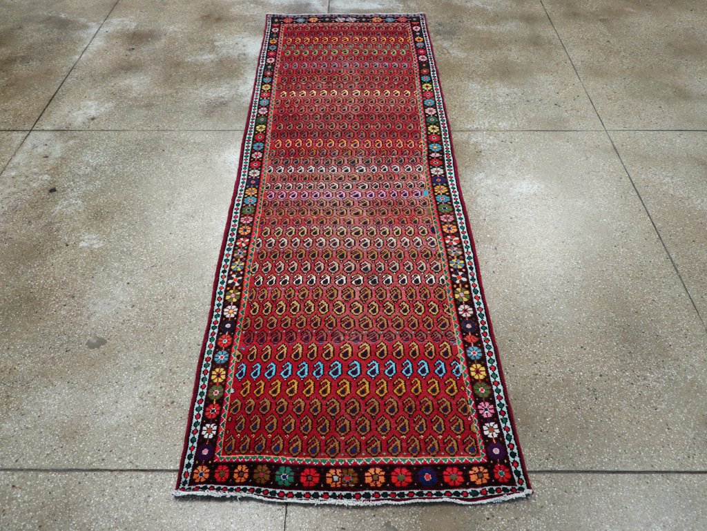 Antique Persian Hamadan Runner, No.26184 - Staging