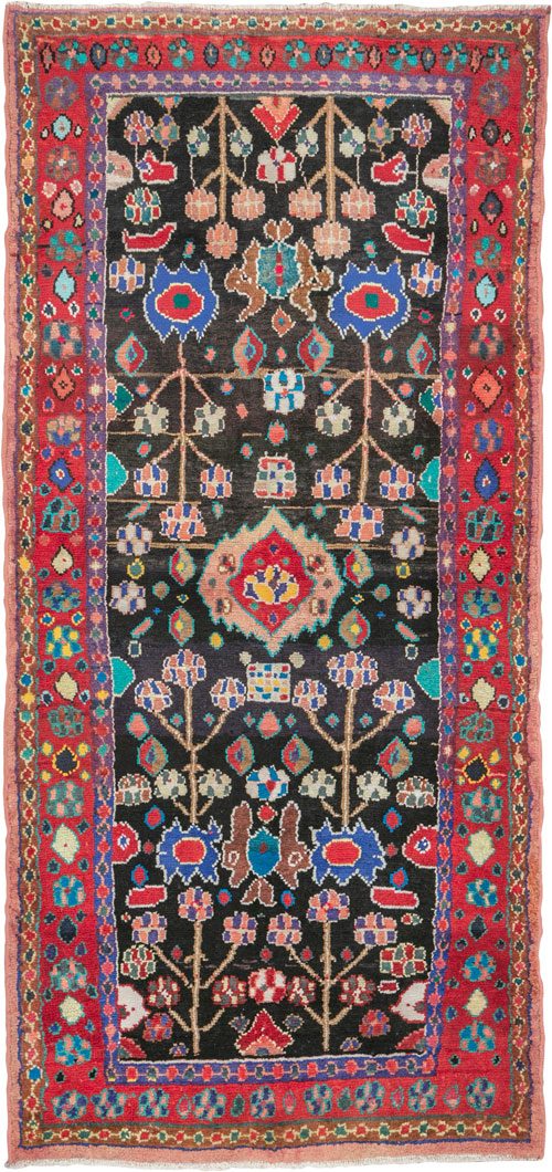 Vintage Persian Hamadan Rug, No.26186 - Staging