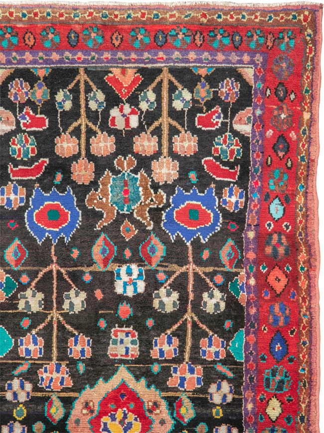 Vintage Persian Hamadan Rug, No.26186 - Staging