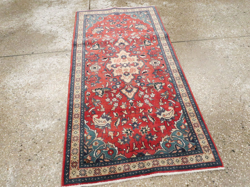 Vintage Persian Tabriz Throw Rug (Pair: 1 of 2), No.26189 - Staging