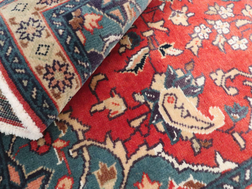 Vintage Persian Tabriz Throw Rug (Pair: 1 of 2), No.26189 - Staging