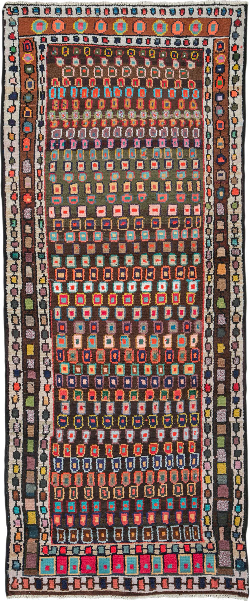 Vintage Persian Hamadan Rug, No.26192 - Staging