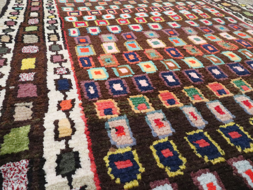 Vintage Persian Hamadan Rug, No.26192 - Staging