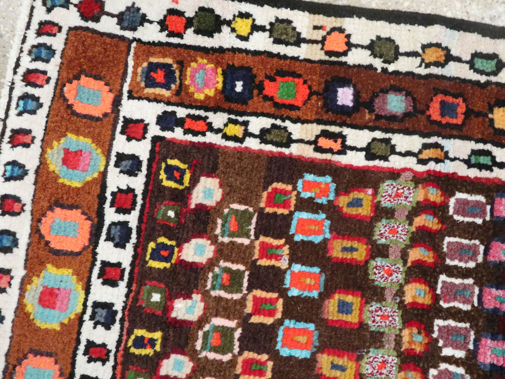 Vintage Persian Hamadan Rug, No.26192 - Staging