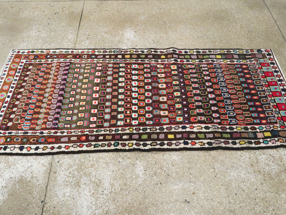 Vintage Persian Hamadan Rug, No.26192 - Staging