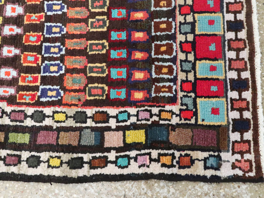 Vintage Persian Hamadan Rug, No.26192 - Staging