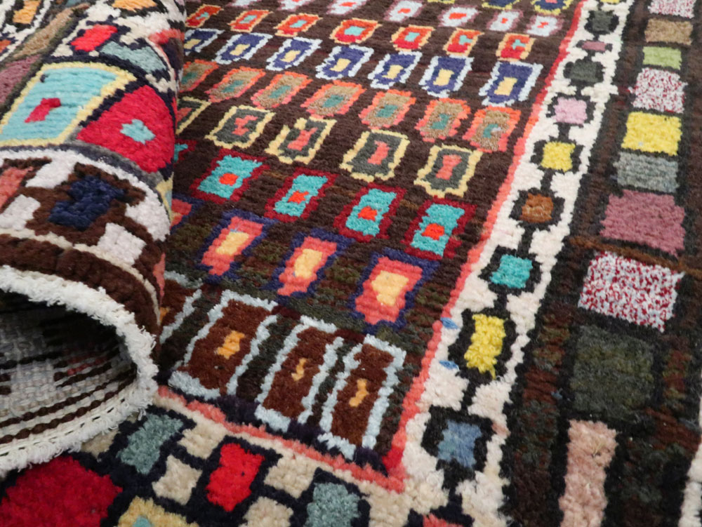 Vintage Persian Hamadan Rug, No.26192 - Staging