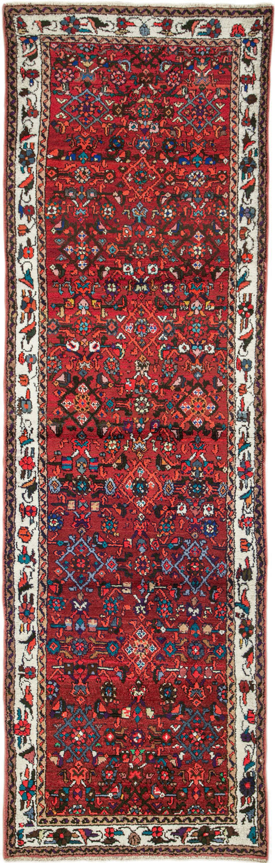 Vintage Persian Hamadan Runner, No.26193 - Staging