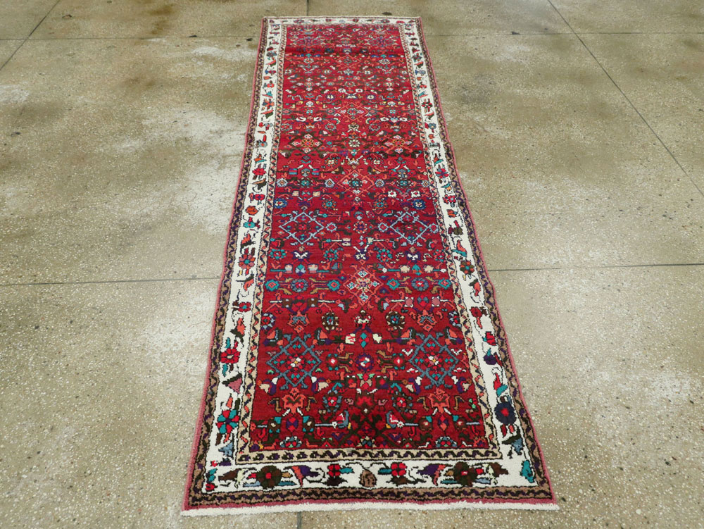 Vintage Persian Hamadan Runner, No.26193 - Staging