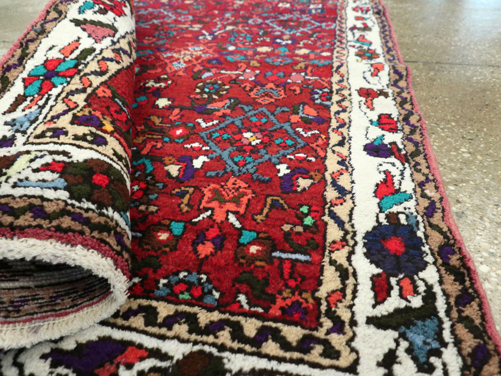 Vintage Persian Hamadan Runner, No.26193 - Staging