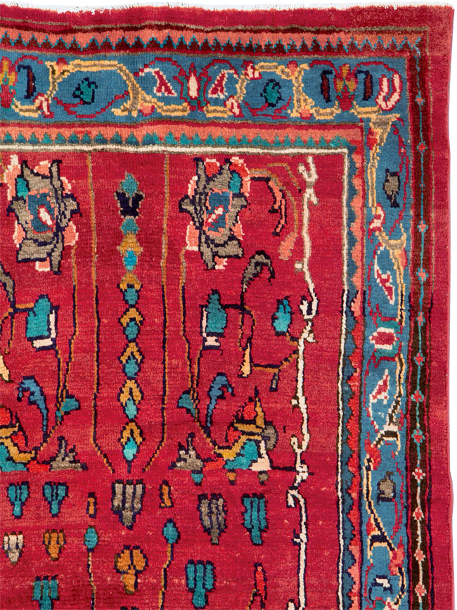 Vintage Persian Mahal Rug, No.26197 - Staging