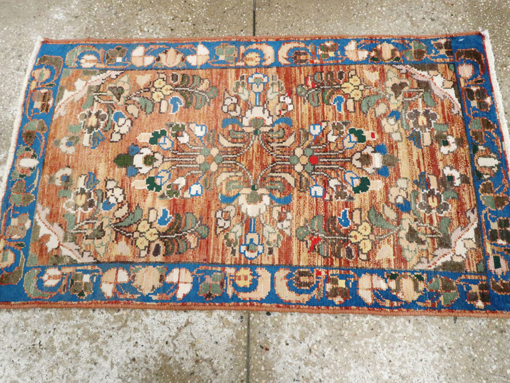 Vintage Persian Hamadan Rug (Pair: 2 of 2), No.26198 - Staging