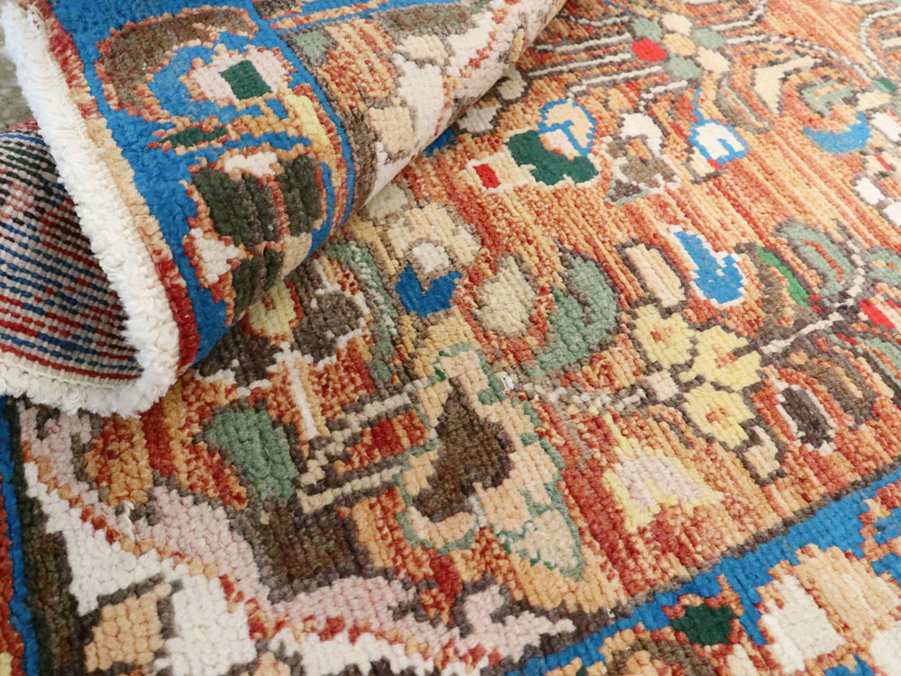 Vintage Persian Hamadan Rug (Pair: 2 of 2), No.26198 - Staging