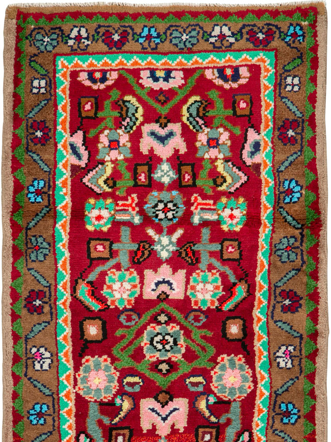 Vintage Persian Hamadan Rug, No.26199 - Staging