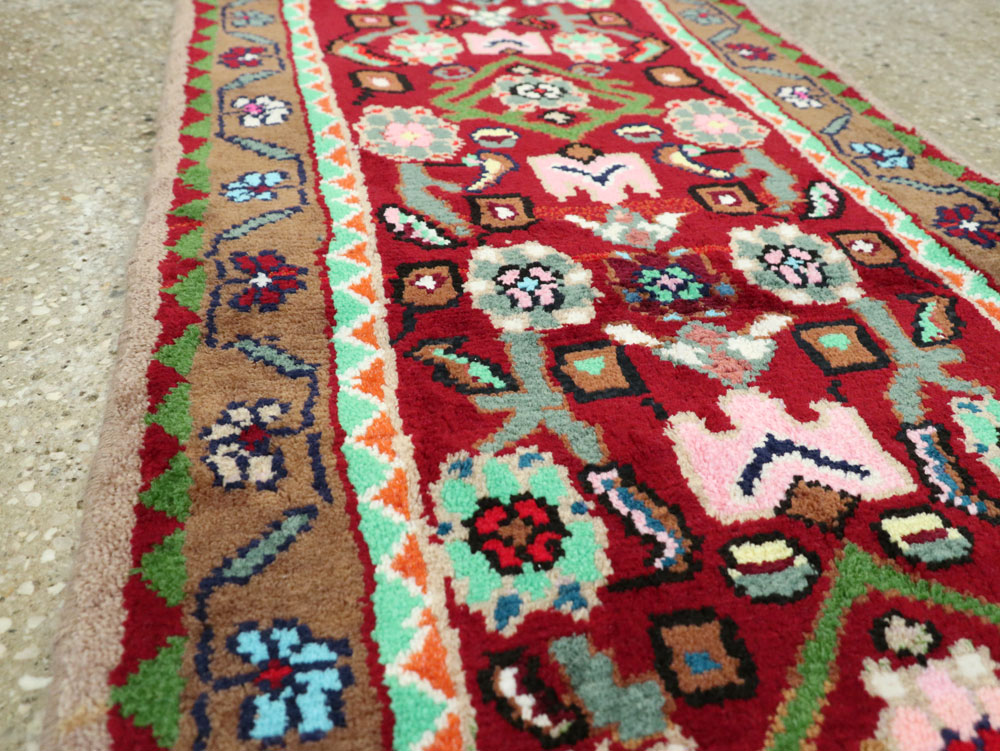 Vintage Persian Hamadan Rug, No.26199 - Staging